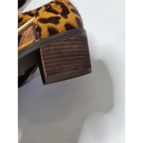 Zodiac Maddie Calf Hair Booties Leopard Animal Print Almond Toe Slip On SZ 7 New - Picture 7 of 7